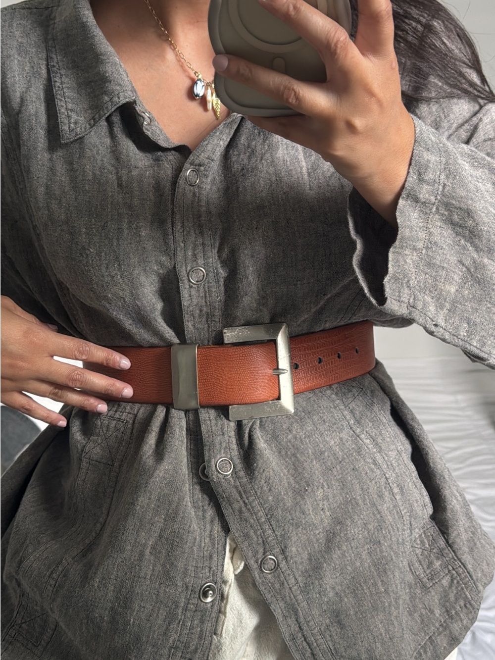 Vintage genuine leather belt